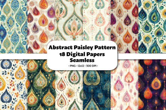 Abstract Paisley Seamless Pattern
