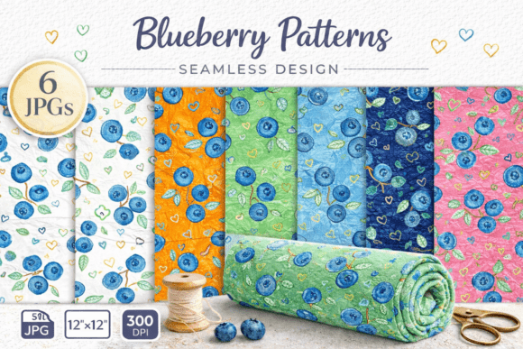 Blueberry Seamless Pattern Bundle Baby