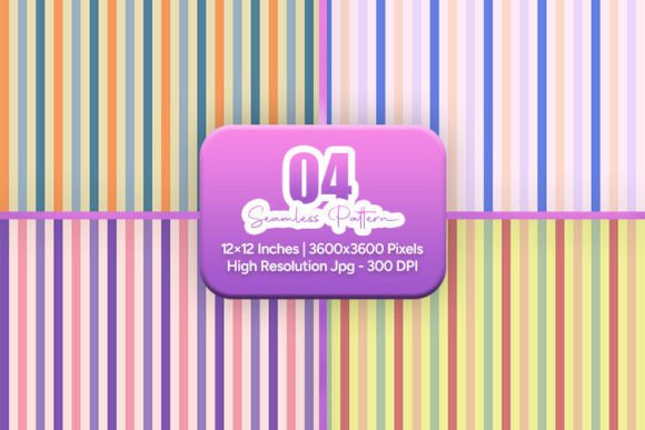 Colorful Pastel Stripe Pattern Bundle: A Versatile Design Resource for Creative Professionals