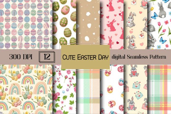 Cute Easter Day Seamless Pattern for Creative Projects