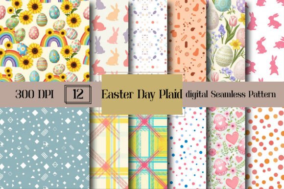 Easter Day Plaid Seamless Pattern: A Creative Celebration of Spring