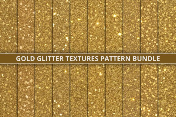 Gold Glitter Textures Pattern Bundle