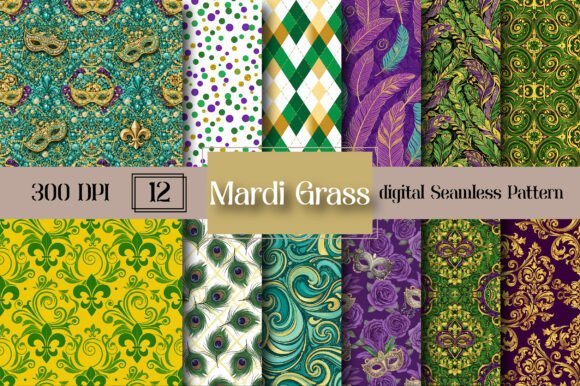 Mardi Gras Seamless Pattern