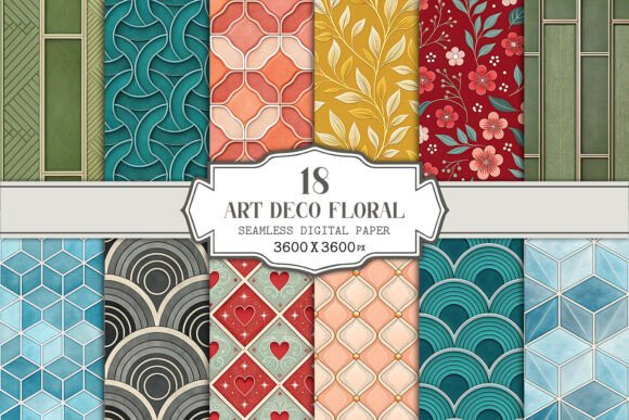 Modern Geometric Floral Seamless Vol.2: A Versatile Design Resource for Creative Projects