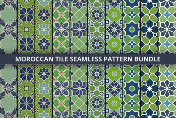 Moroccan Tile Seamless Pattern Bundle