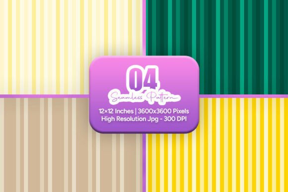 Neutral Green Stripe Pattern Set for Modern Design Projects