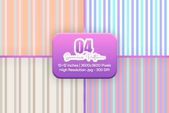 Pastel Color Stripe Seamless Bundle