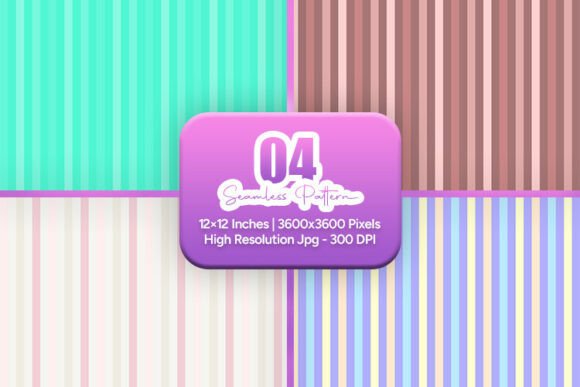 Pastel Stripe Seamless Pattern Pack
