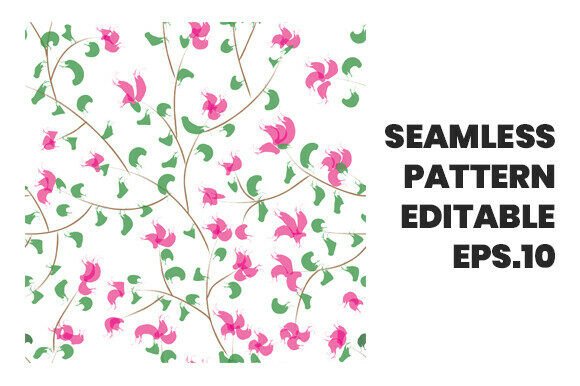 Seamless Botanical Floral Pattern Vector EPS 10: Elevate Your Creative Projects