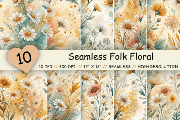 Seamless Folk Floral Digital Paper: A Creative Revolution for Modern Designers
