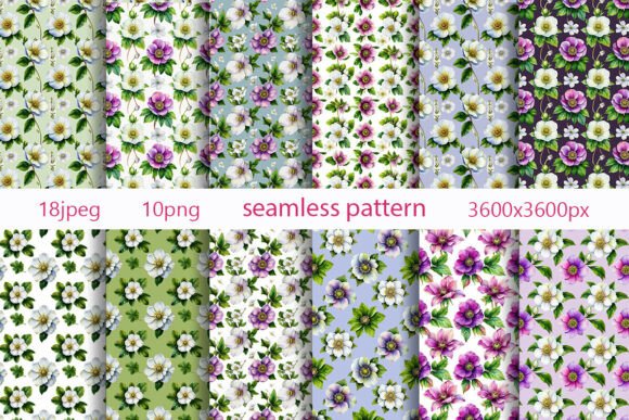 Seamless Pattern with Spring Flowers