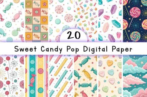 Sweet Candy Pop Digital Paper