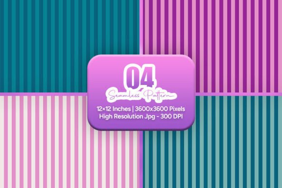Teal Purple Stripe Seamless Pattern