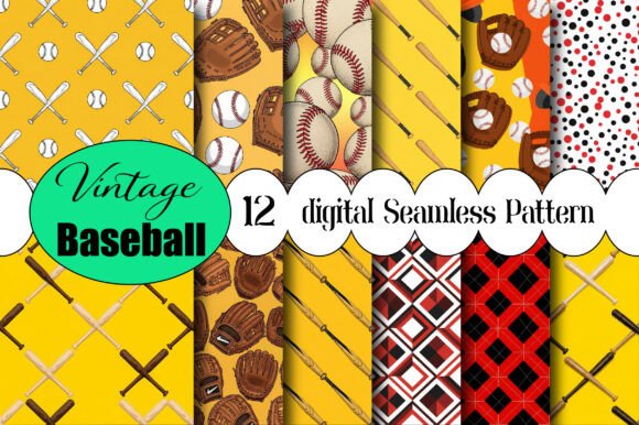 Vintage Baseball Seamless Pattern: A Timeless Addition to Creative Projects