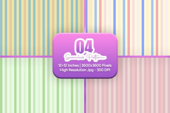 Vintage Pastel Stripe Pattern Set