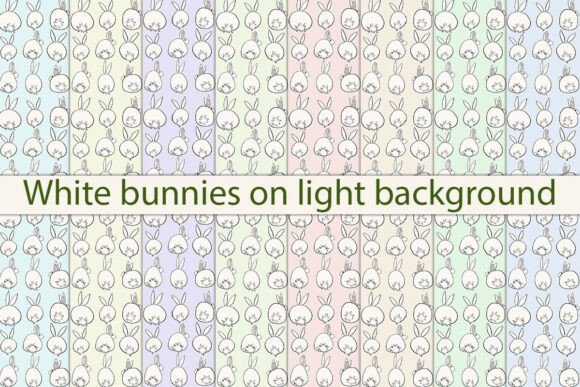 White Bunnies on Light Background